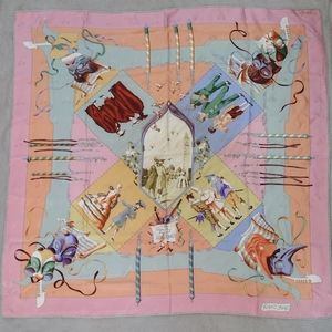 HERMES Fetes Venitiennes Silk Lute scarf by Hubert de Watrigant, circa 2003